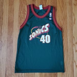Champion Seattle Super Sonics Vintage 90s Kemp 40 jersey basketball jersey NBA